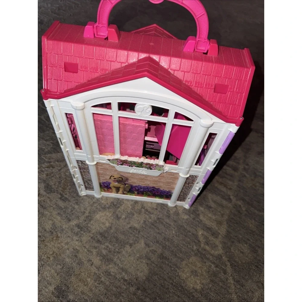 Barbie Glam Getaway House Pink & White Fold-Up Playset (Mattel #CHF54) 2014/2015